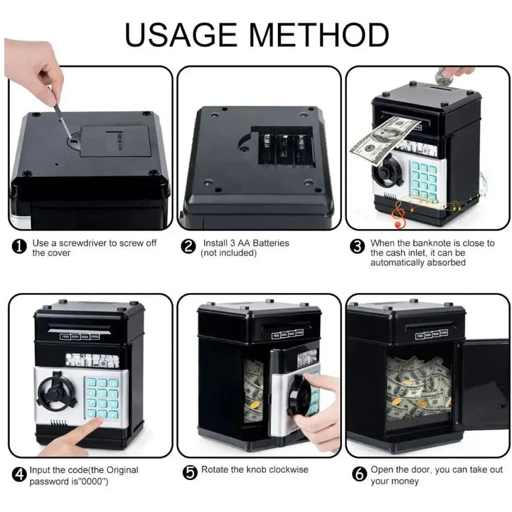 Electronic Piggy Bank Password Safe Box Money Boxes For Children Digital Coins Cash Saving Safe Deposit Atm Machine Kid Gifts
